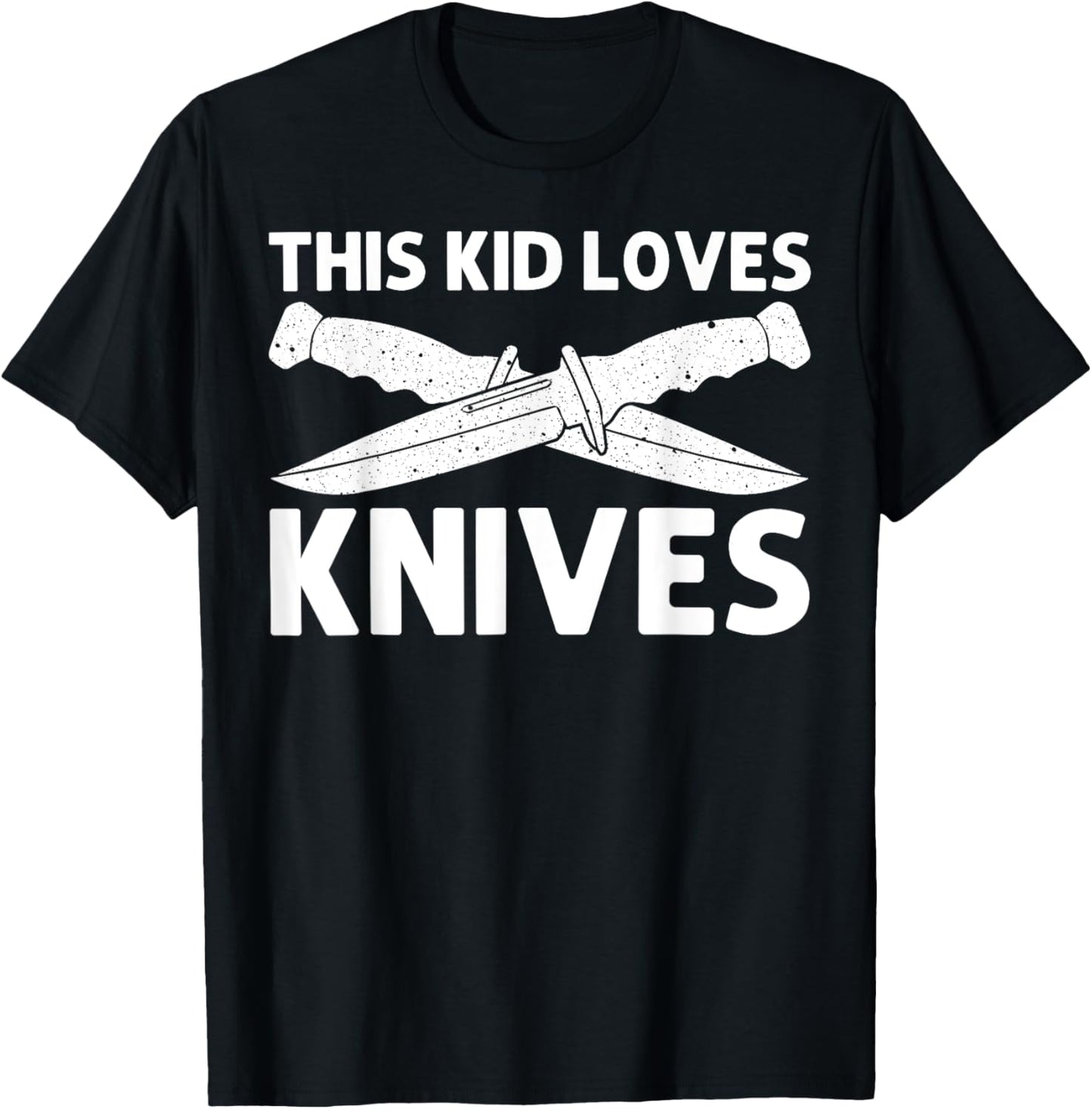 Cute Knife Design For Kids Boys Knife Collector Collection T-Shirt - T-Shirt | Black