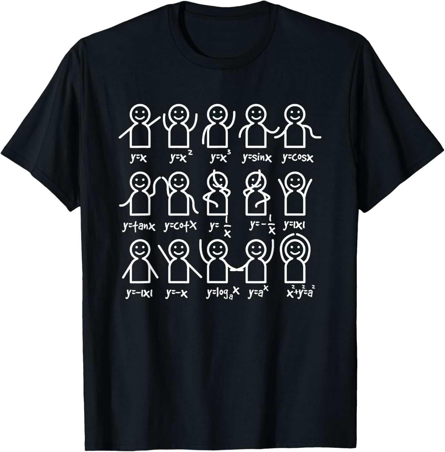 Algebra Dance Funny Graph Figures Math Equation T-Shirt - T-Shirt | Black
