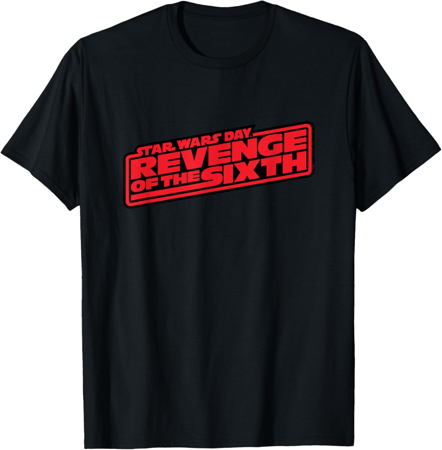 Star Wars Day Revenge of the Sixth May 6th Angled Logo T-Shirt - T-Shirt | Black
