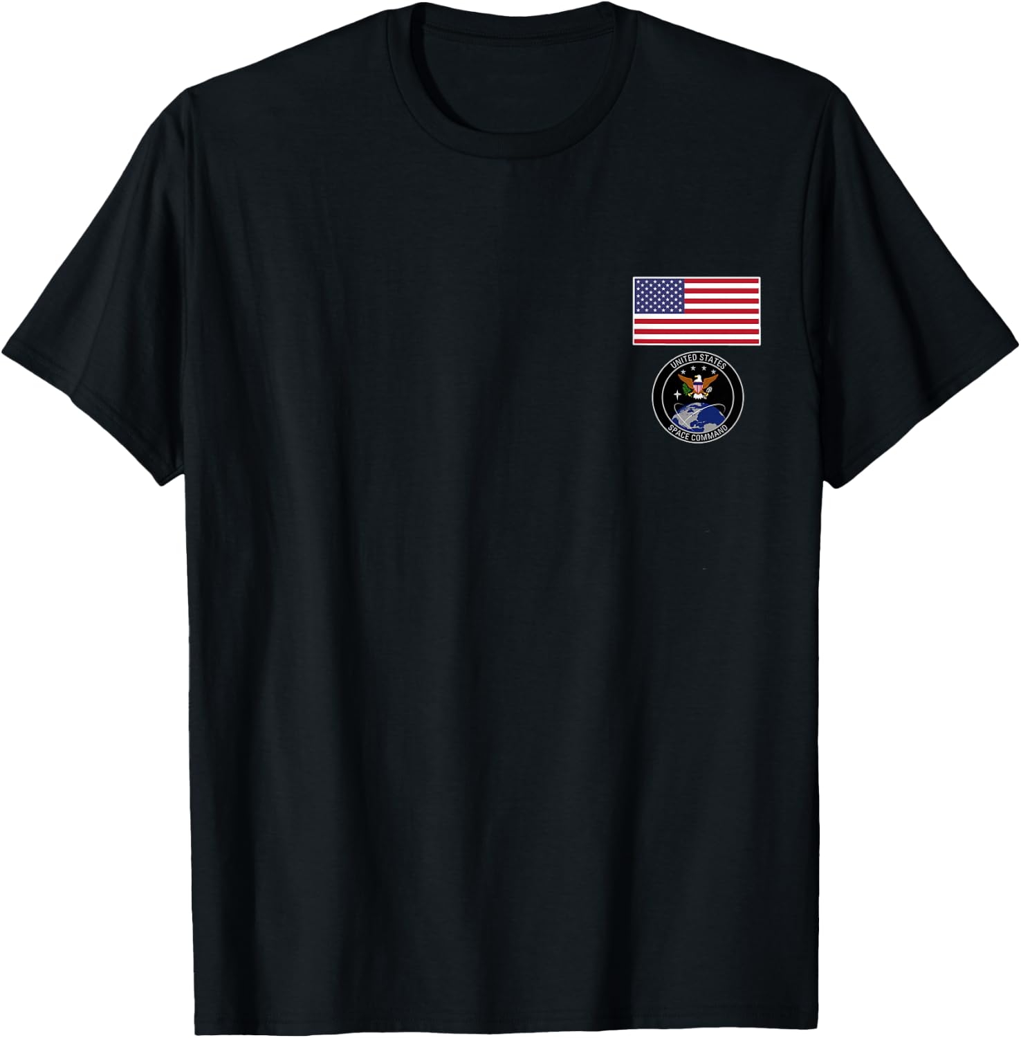 United States Space Command Logo US Army Armed Forces T-Shirt - T-Shirt | Black