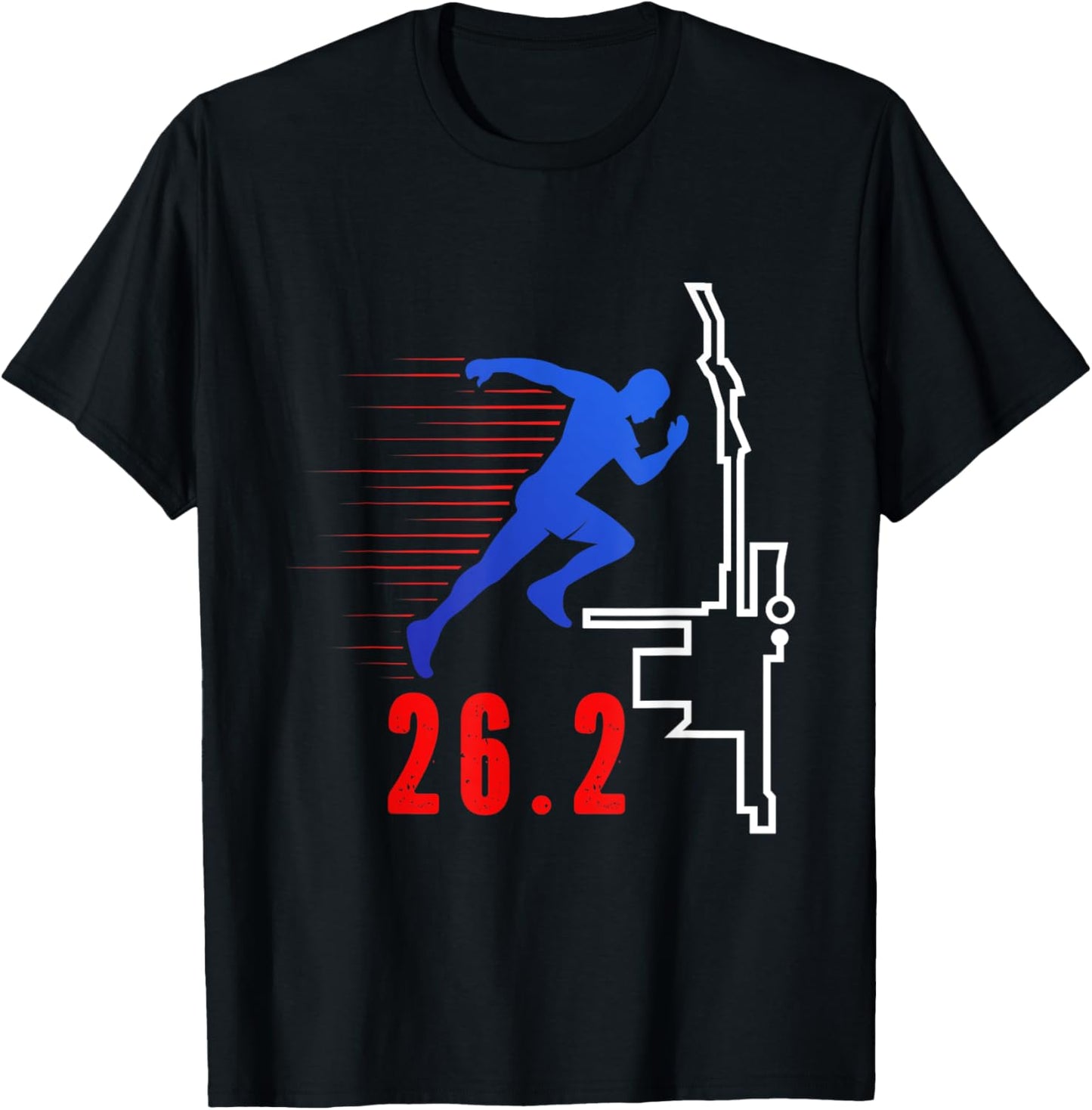 Chicago 26.2 miles Marathon Runner 2024 T-Shirt - T-Shirt | Black