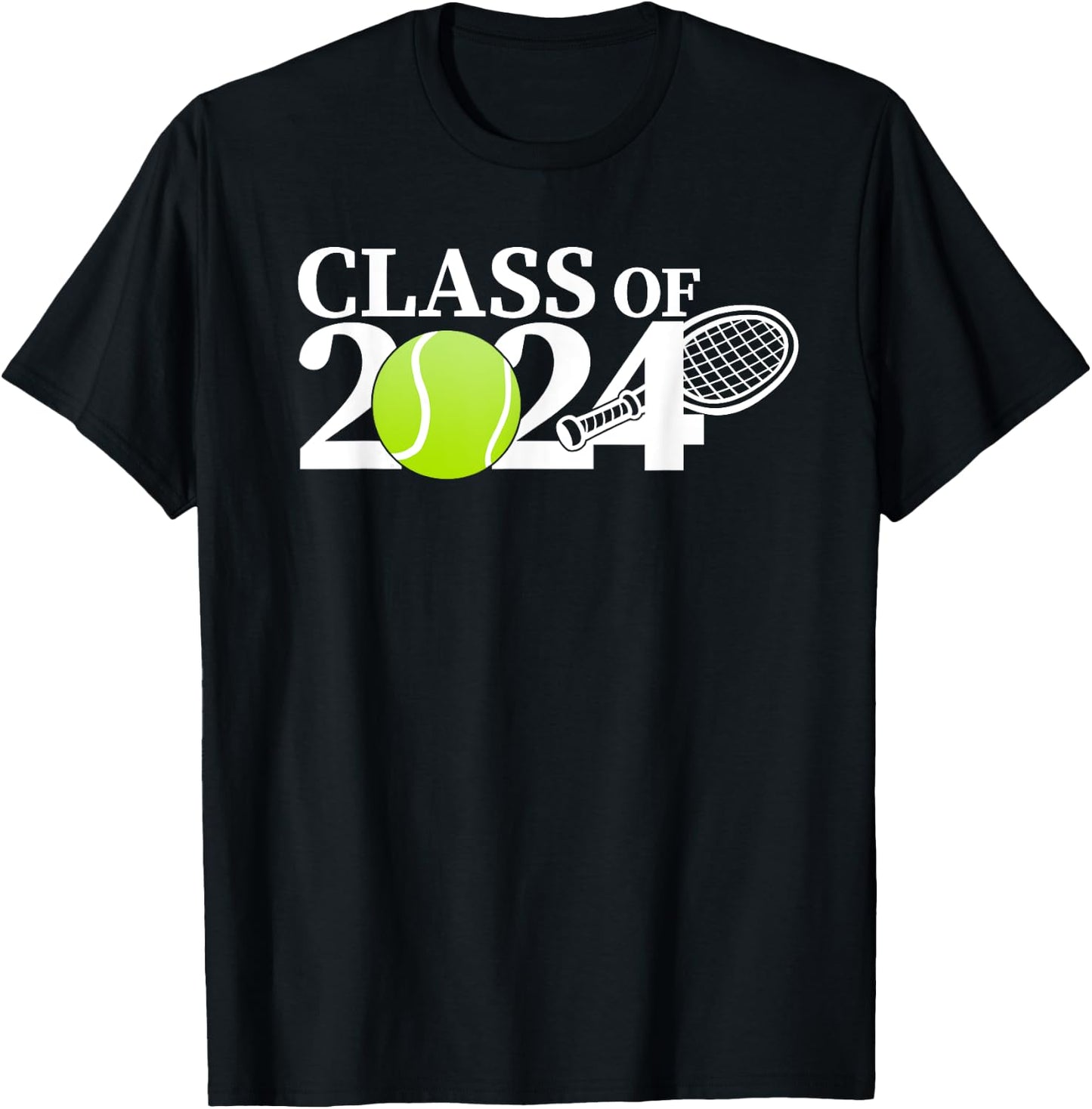 Class of 2024 Graduation Senior Tennis Player Gifts T-Shirt - T-Shirt | Black