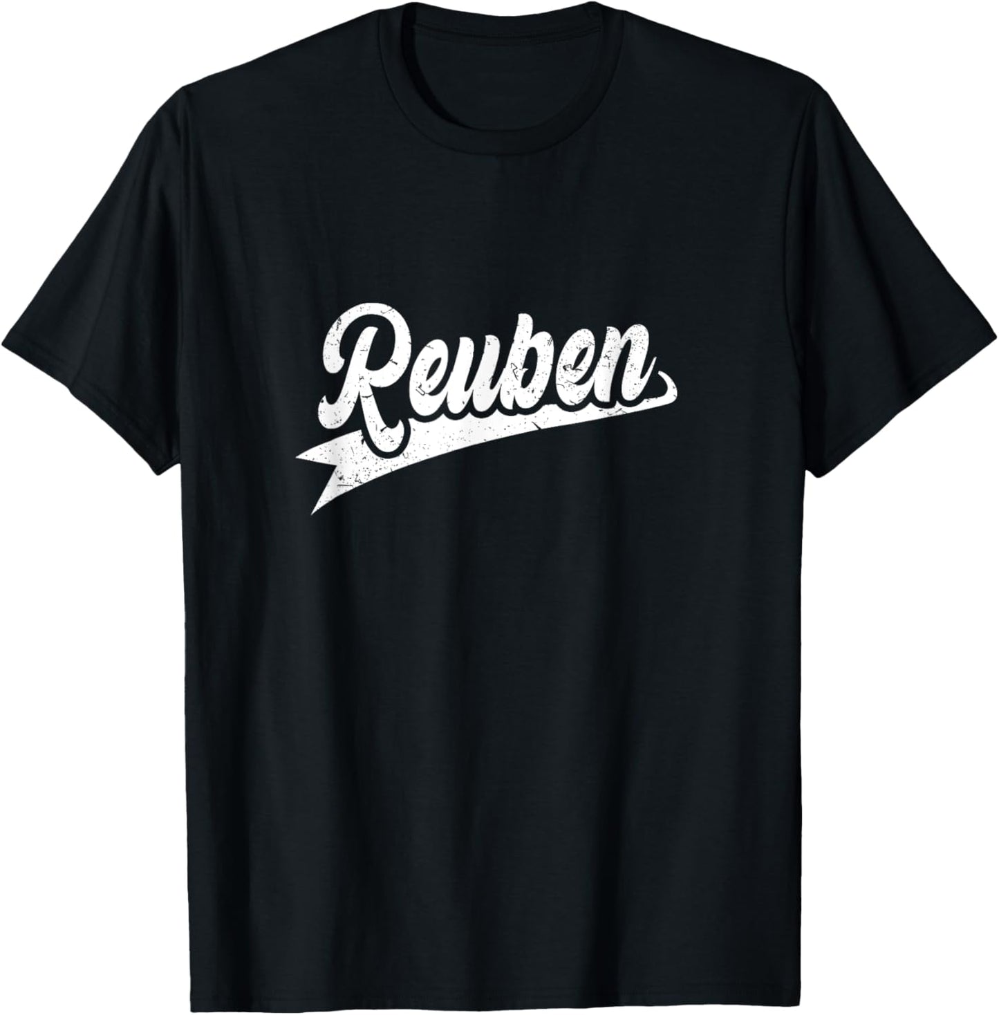 Classic 70s Retro Name Reuben T-Shirt - T-Shirt | Black