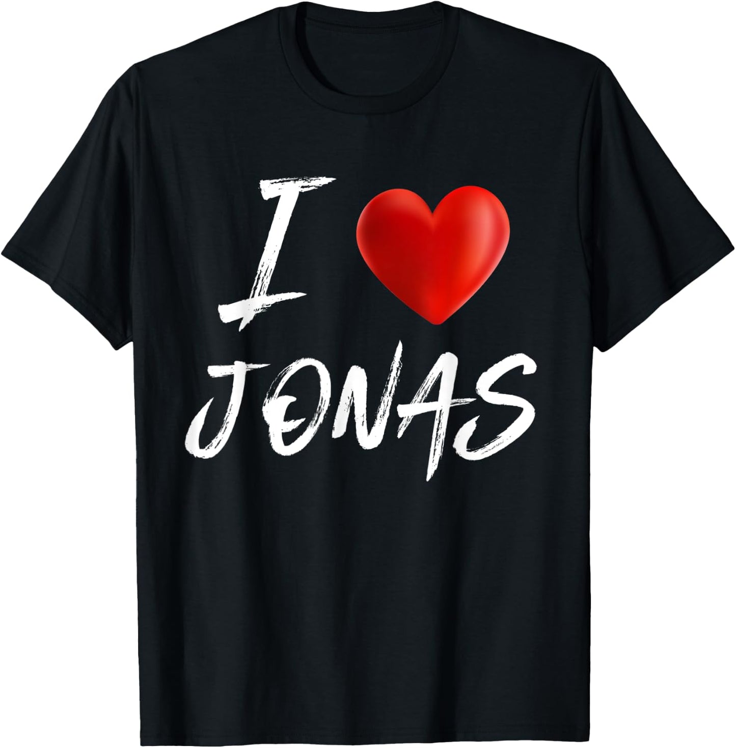 I Love Heart JONAS Family Name T Shirt T-Shirt - T-Shirt | Black