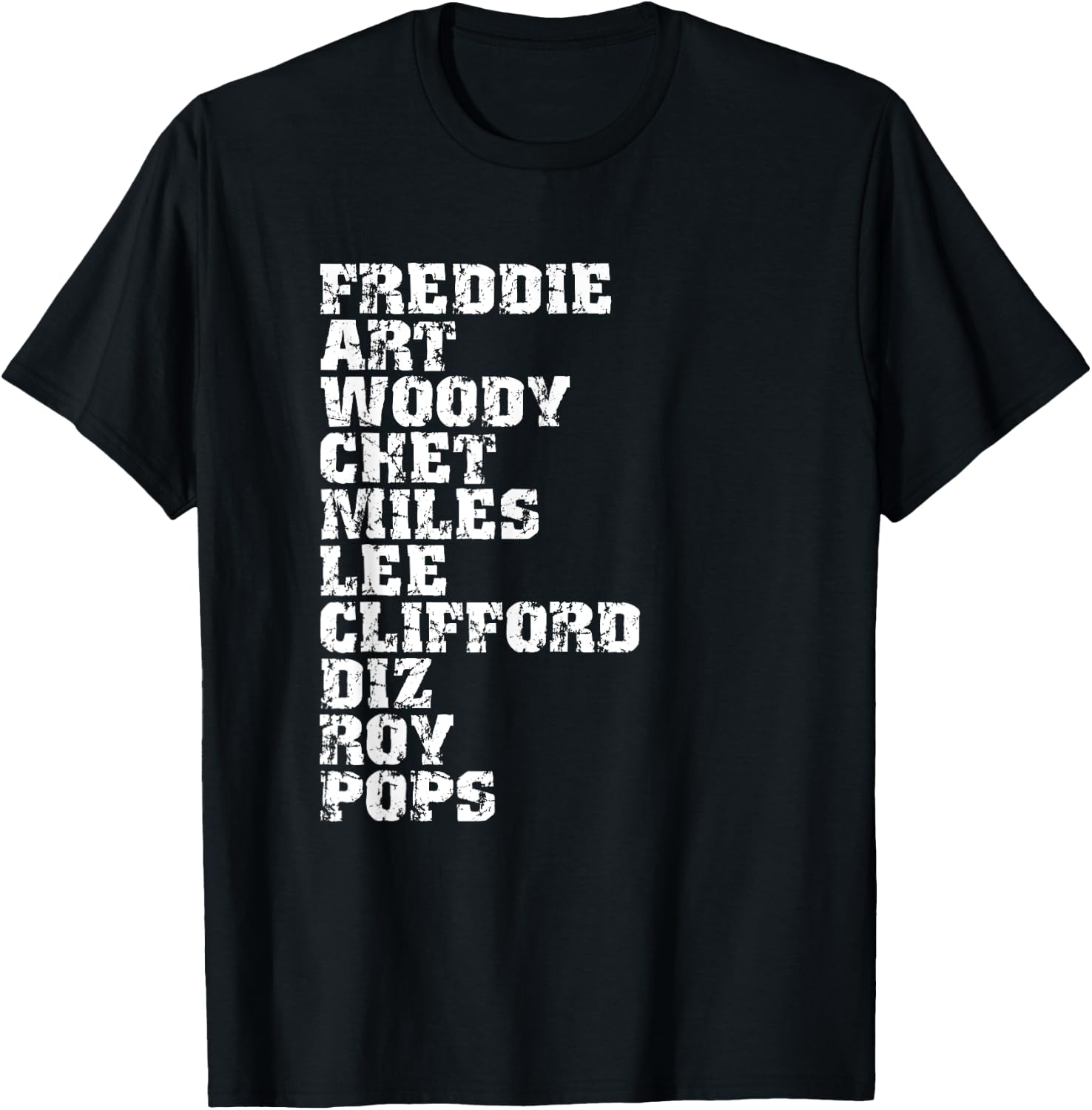 Famous Influential Jazz Trumpet Players List T-Shirt - T-Shirt | Black