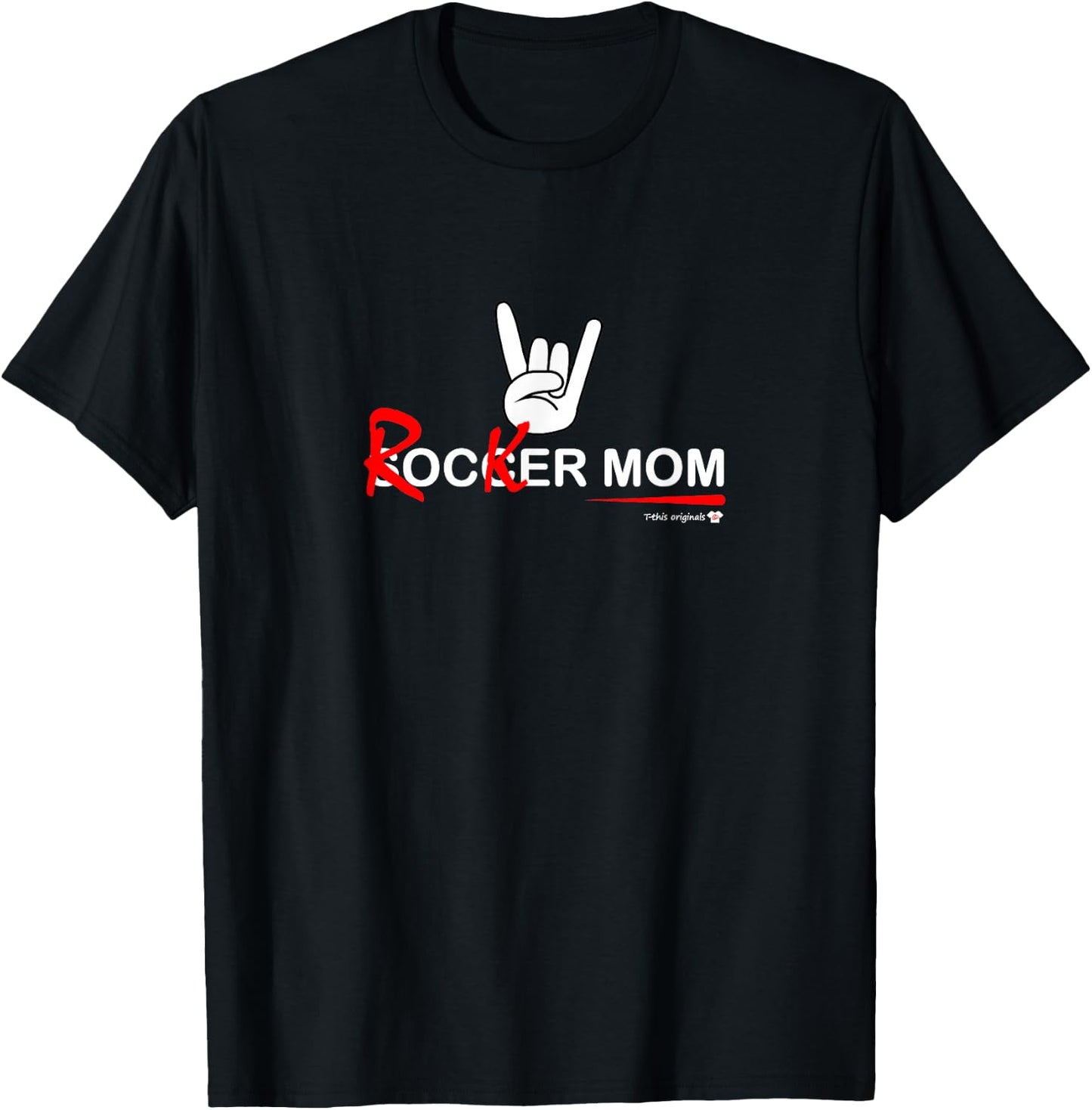 Soccer Mom Rocker Mom - Rock, Rebellious and Fun T-Shirt - T-Shirt | Black