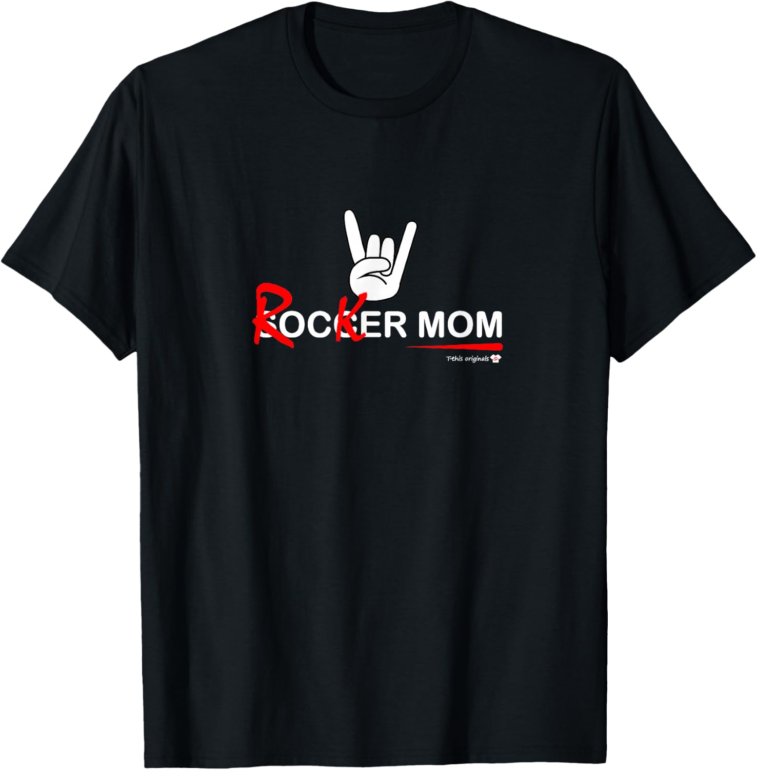 Soccer Mom Rocker Mom - Rock, Rebellious and Fun T-Shirt - T-Shirt | Black