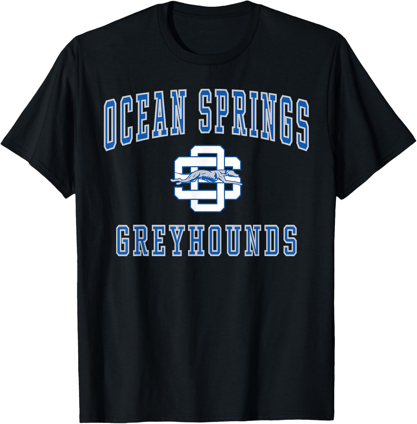 Ocean Springs High School Greyhounds C1 T-Shirt - T-Shirt | Black