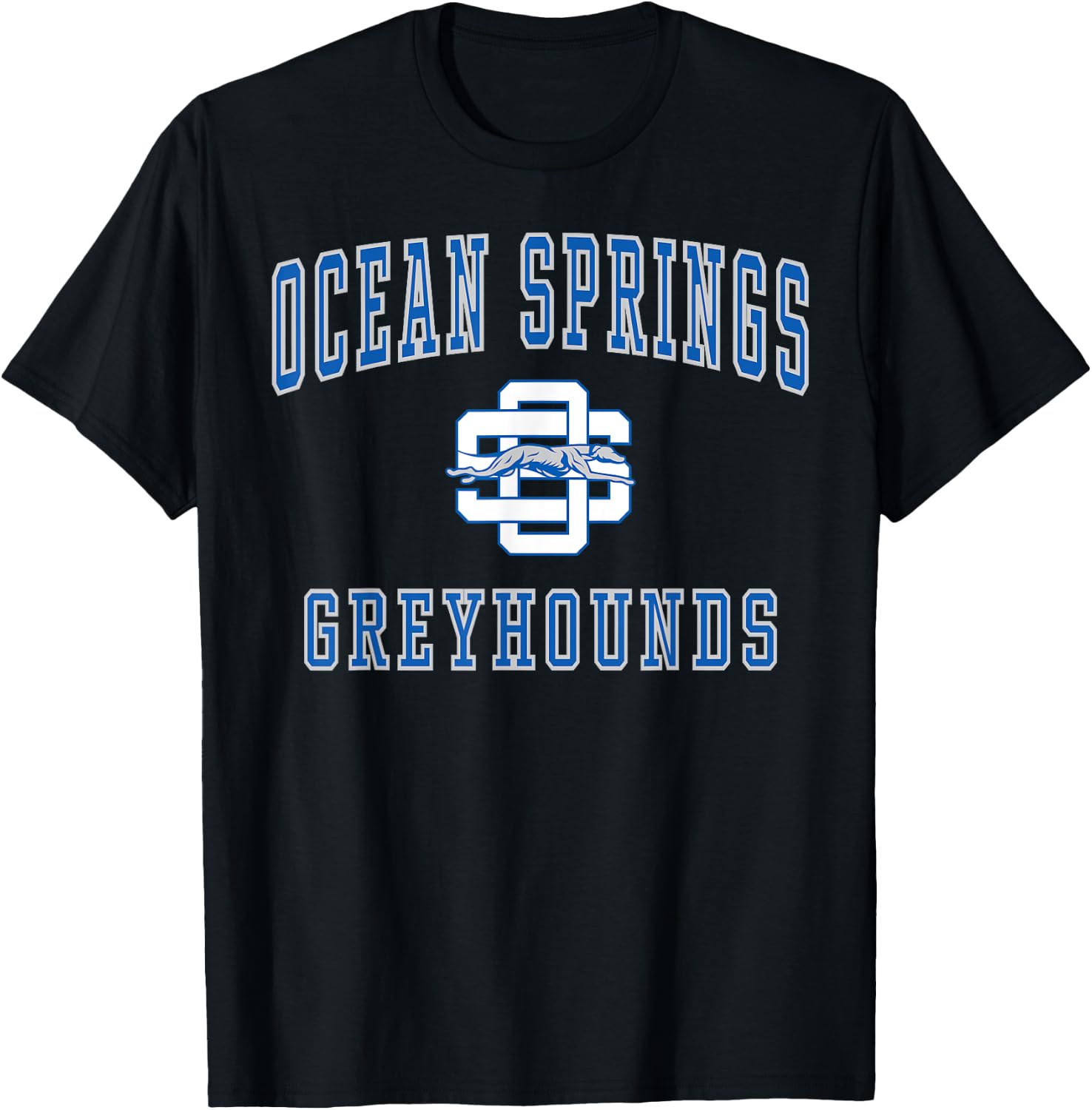 Ocean Springs High School Greyhounds C1 T-Shirt - T-Shirt | Black