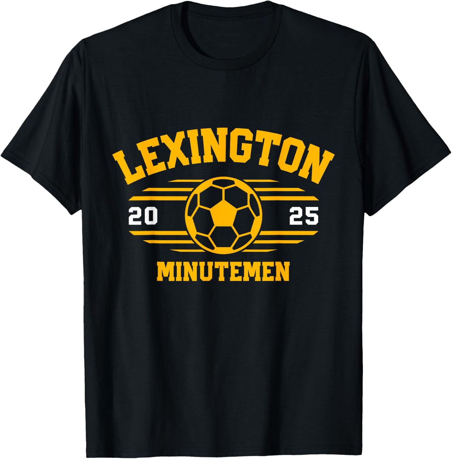 Lexington Minutemen Soccer Ball 2025 T-Shirt - T-Shirt | Black