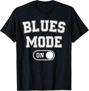 Blues Mode On Funny Blues Man Gift Musician Singer Guitarist T-Shirt - T-Shirt | Black