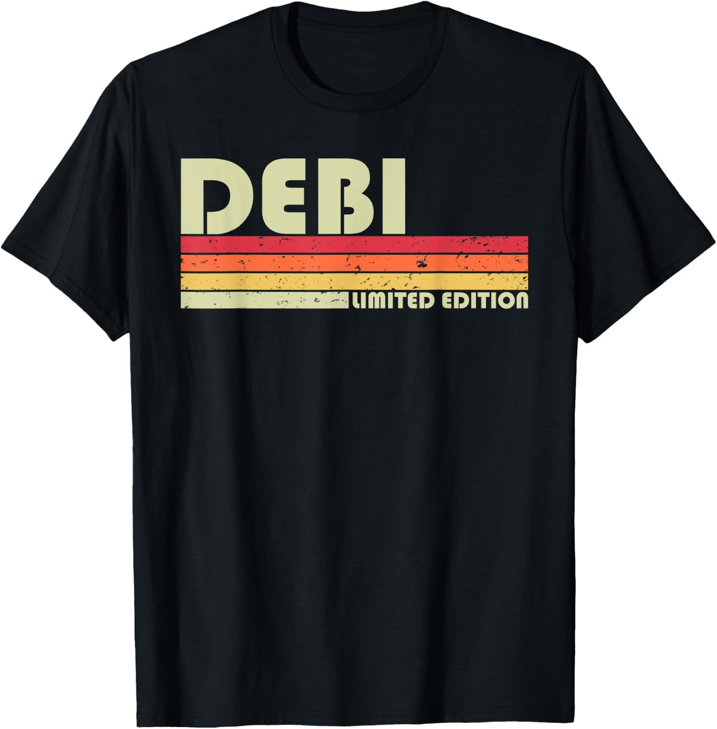 DEBI Name Personalized Retro Vintage 80s 90s Birthday T-Shirt - T-Shirt | Black