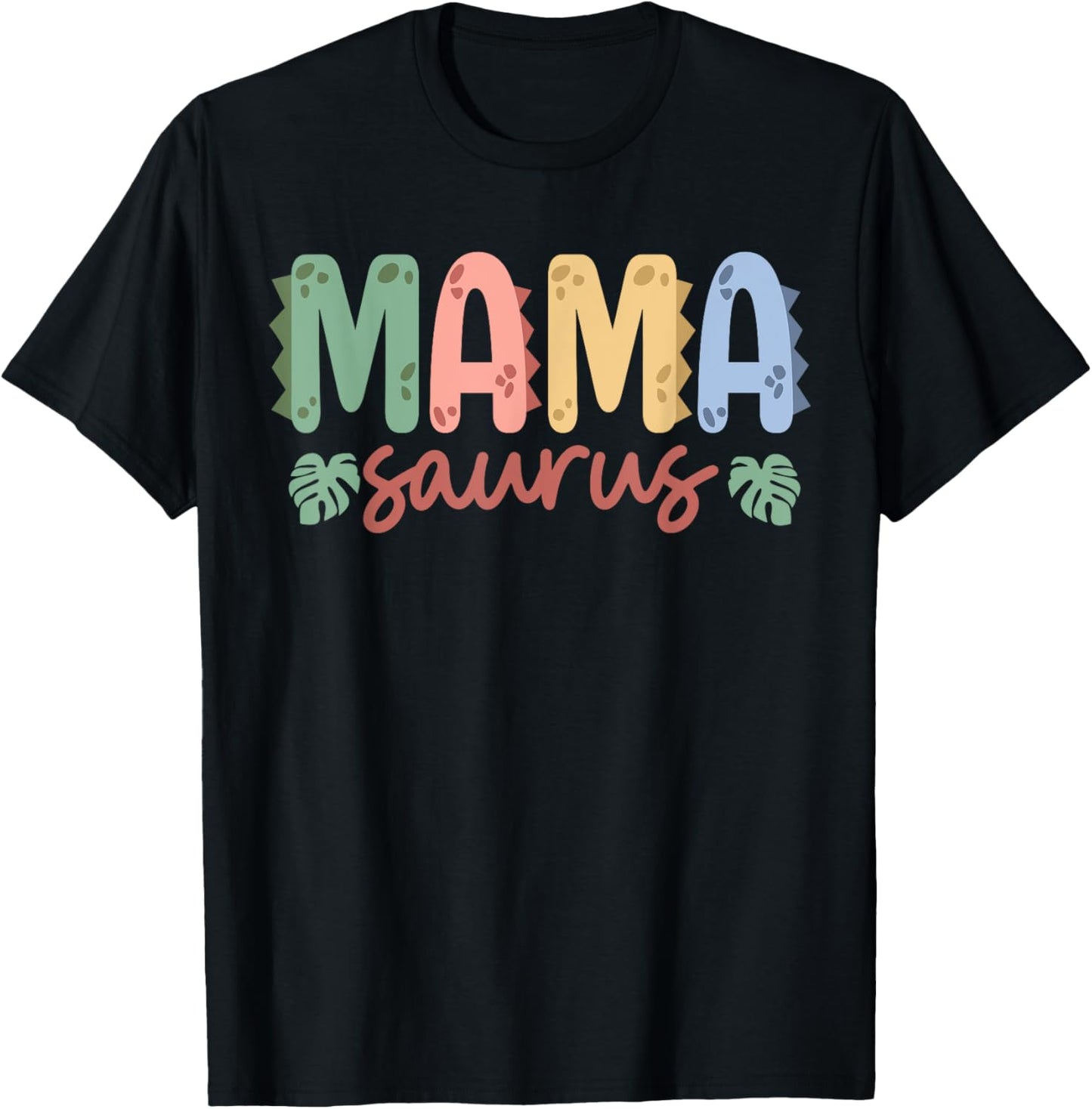 Mama Saurus Dad Dinosaur Birthday Family Matching T-Shirt - T-Shirt | Black