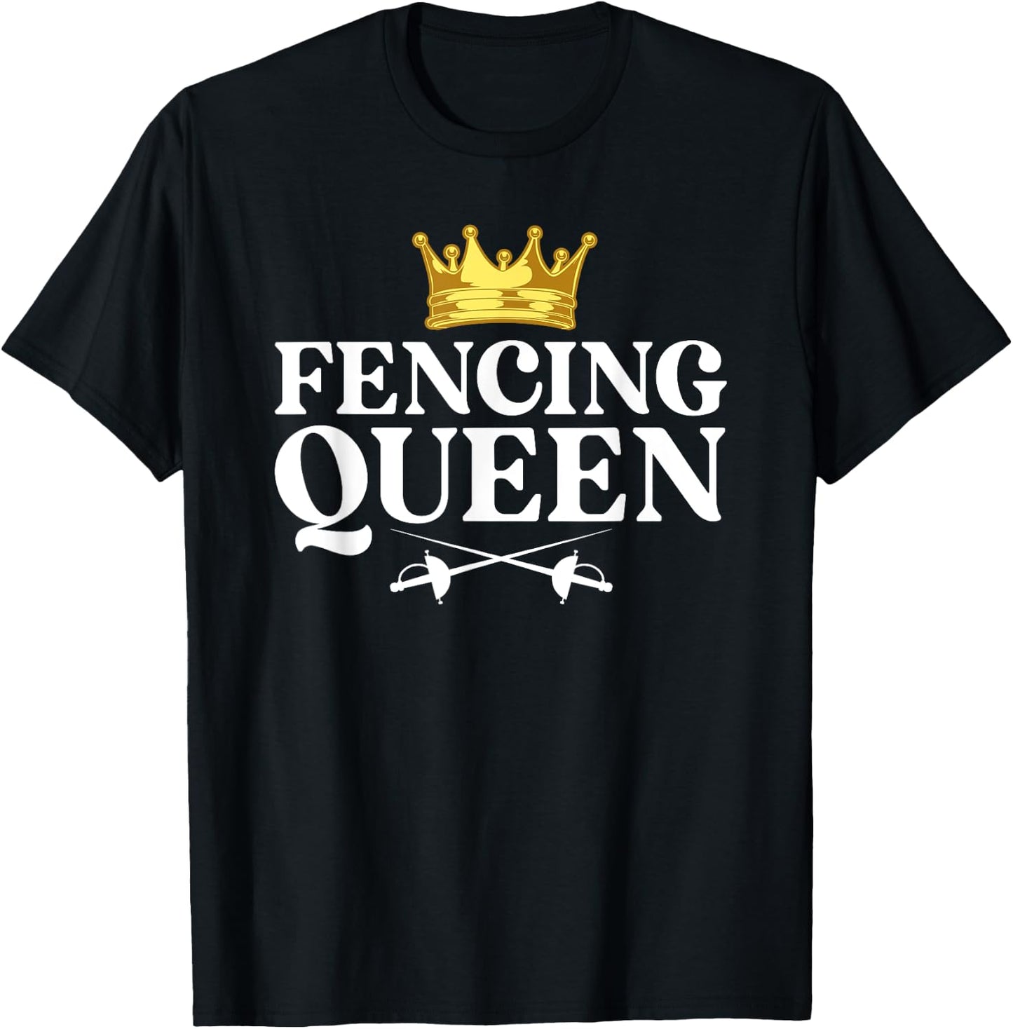 Cool Fencing Girls Fencer Sabre Gear Sword Sports T-Shirt - T-Shirt | Black