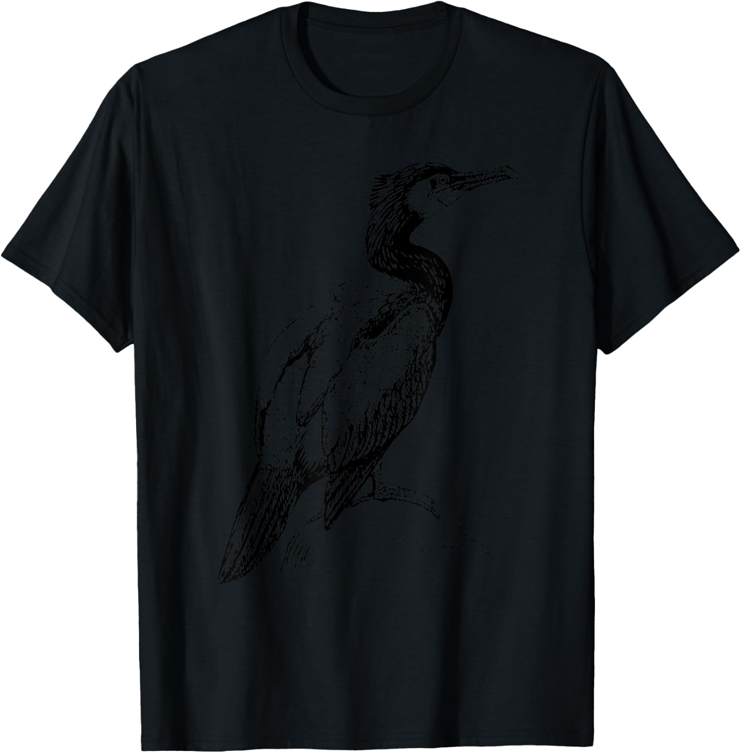Cormorant Bird T-Shirt - T-Shirt | Black