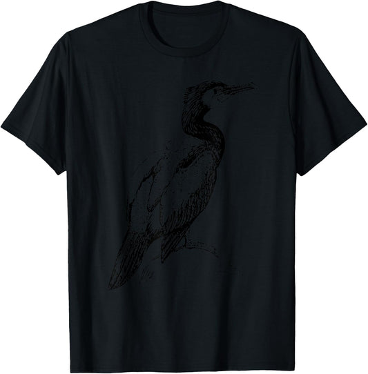 Cormorant Bird T-Shirt - T-Shirt | Black