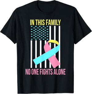 CDH Hernia USA Flag Support CDH Hernia Awareness T-Shirt - T-Shirt | Black