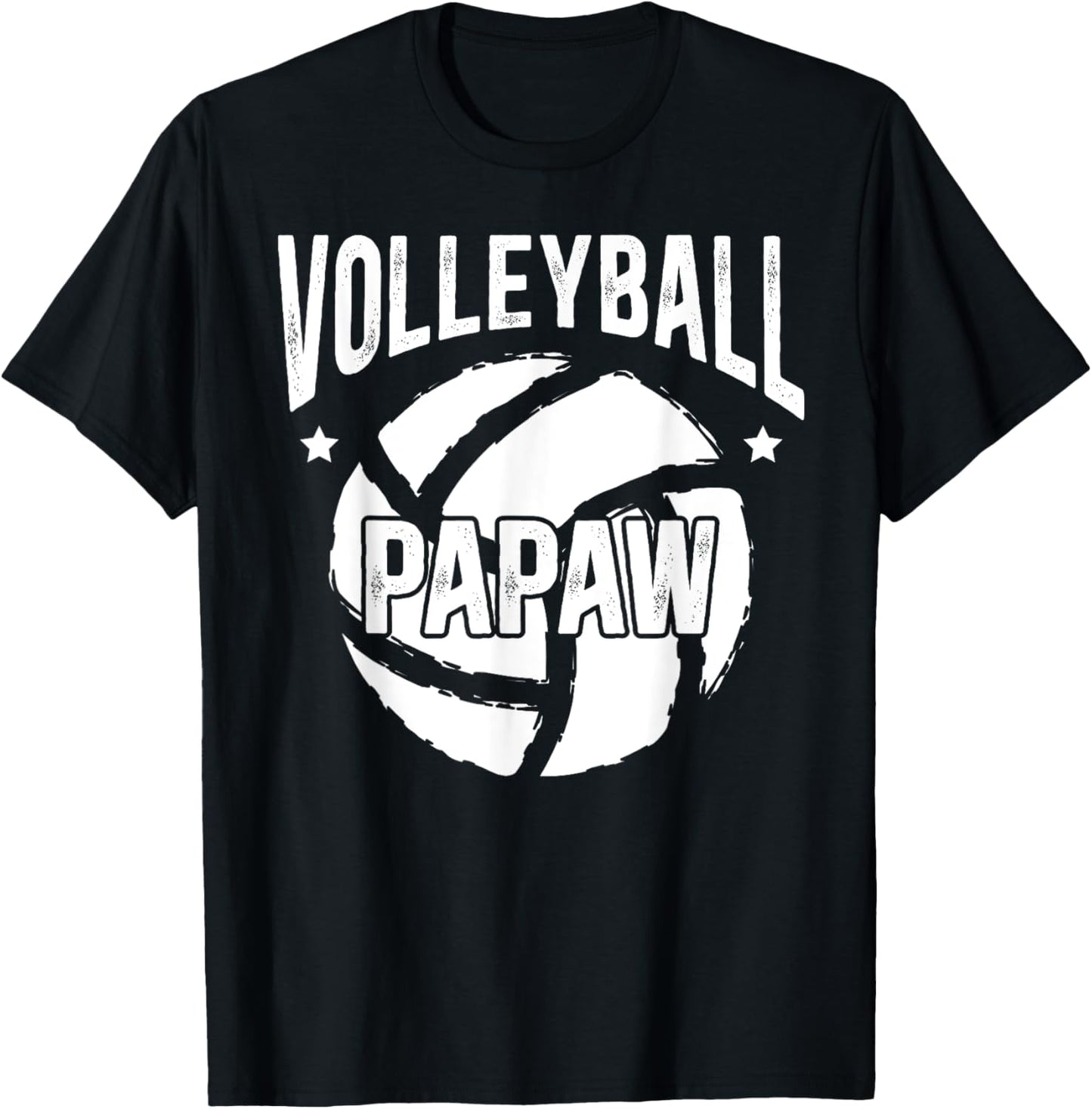 Volleyball Papaw Grandpa Papaw Of A Volleyball Player T-Shirt - T-Shirt | Black