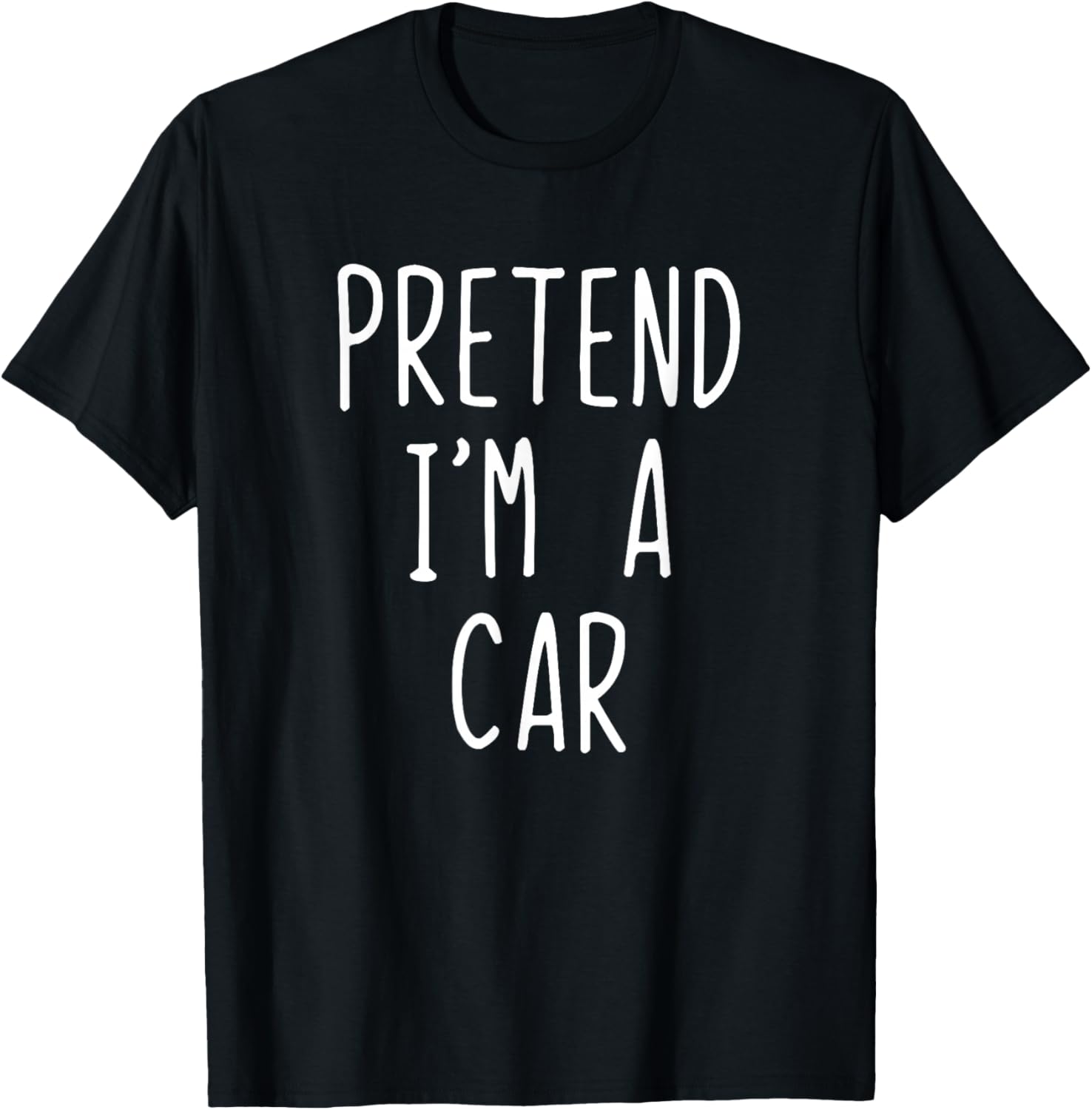 Pretend I'm A Car Costume Halloween Funny Lazy Adult Kids T-Shirt - T-Shirt | Black