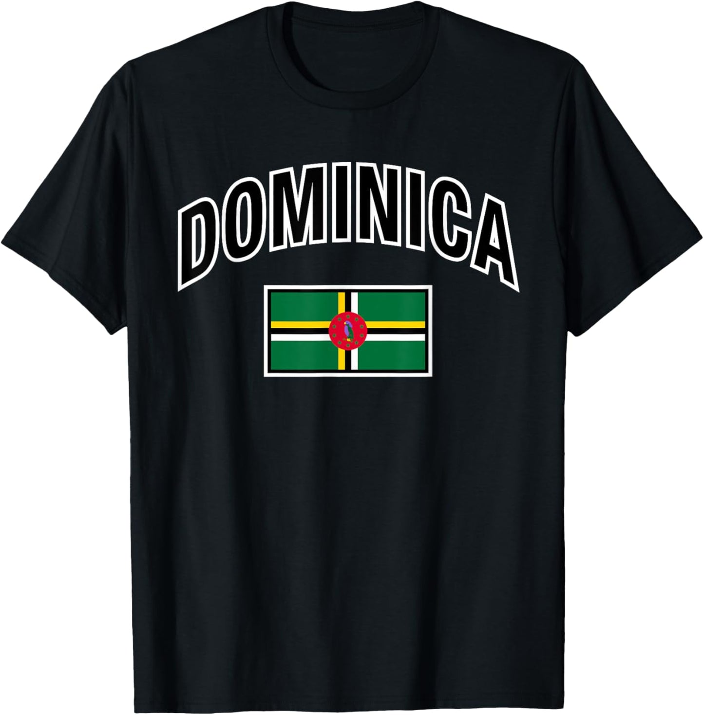 Dominica Flag Proud Dominican T-Shirt - T-Shirt | Black