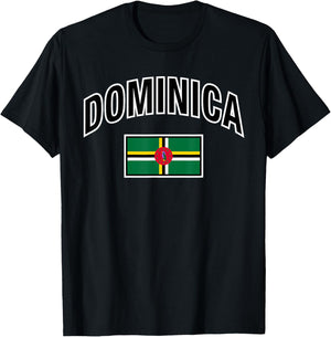 Dominica Flag Proud Dominican T-Shirt - T-Shirt | Black
