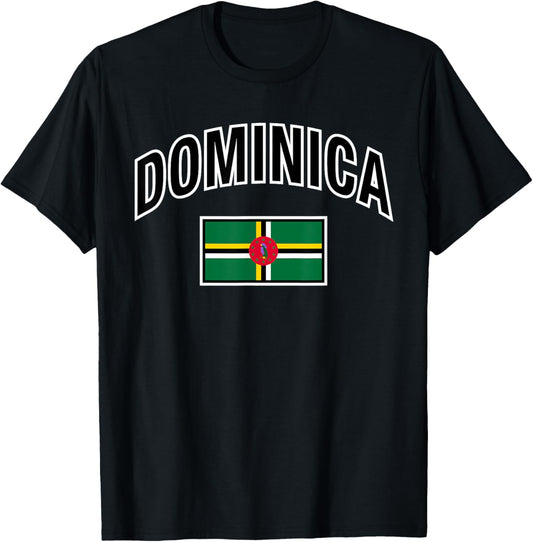 Dominica Flag Proud Dominican T-Shirt - T-Shirt | Black