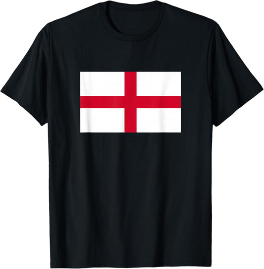St George's Cross English Flag T-Shirt - T-Shirt | Black