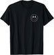 Minimalist 80s Lightning Bolt Eyes Happy Smiling Smile Face T-Shirt - T-Shirt | Black