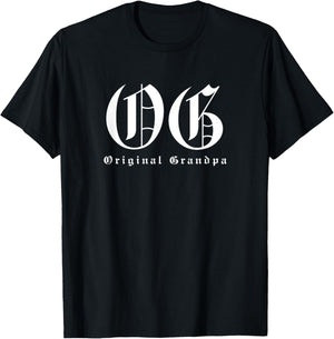 OG Original Grandpa - Funny Gangster Lowrider Pun T-Shirt - T-Shirt | Black