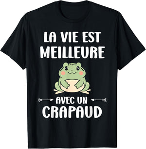 Humor Toads Animals Life Is Better With A Toad , Black, S T-Shirt - T-Shirt | Black