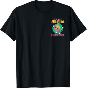 It's Not Cheating If My Wife Watches Minimalist T-Shirt - T-Shirt | Black
