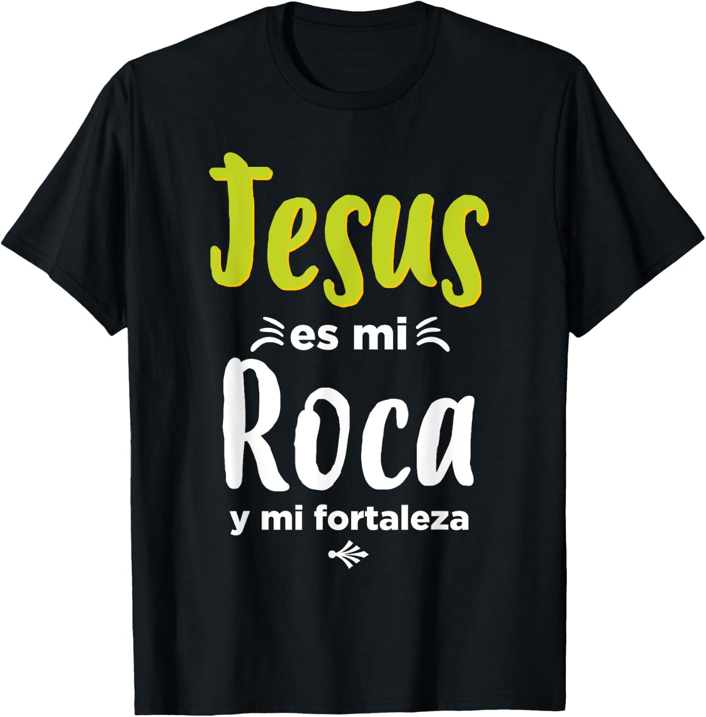 Jesus es mi roca Spanish Christian T-Shirt - T-Shirt | Black