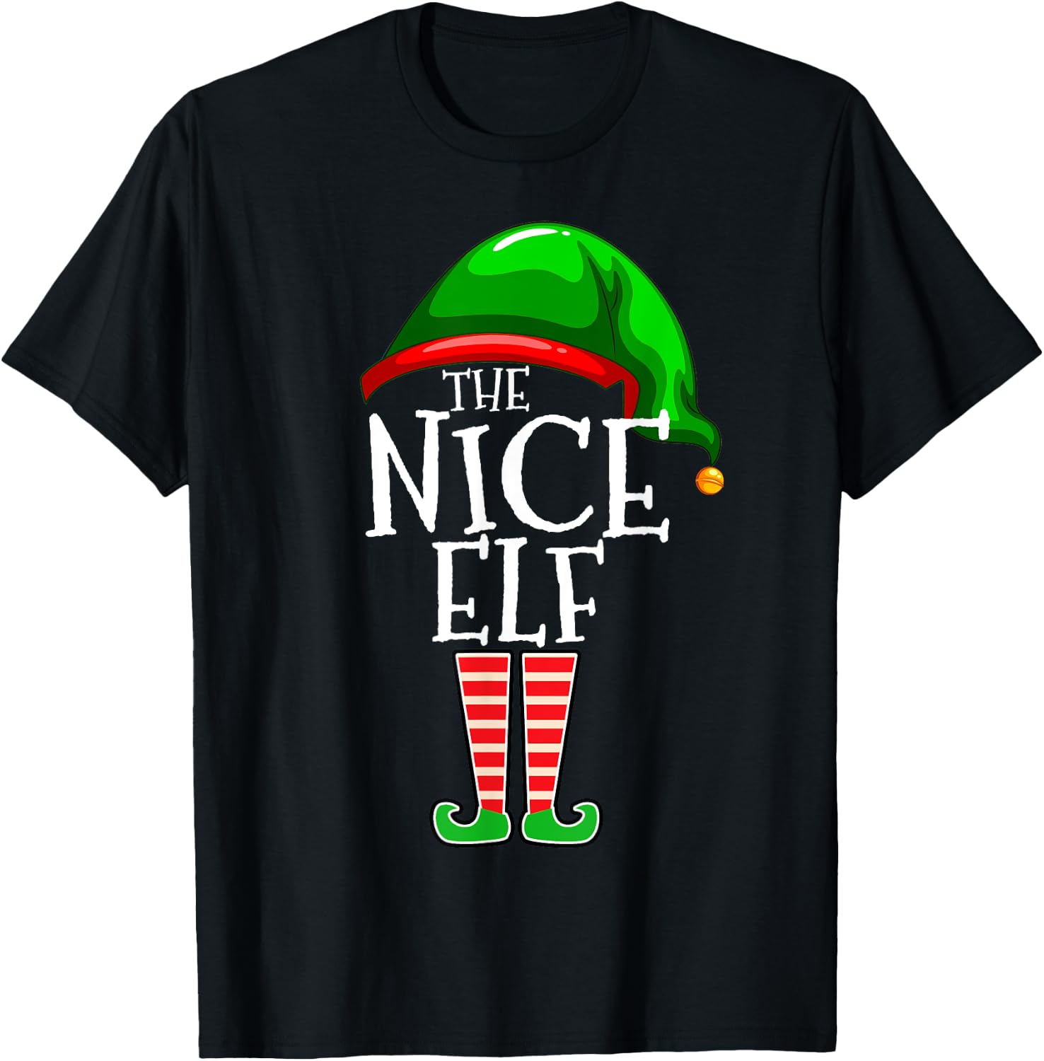 The Nice Elf Group Matching Family Christmas T-Shirt - T-Shirt | Black