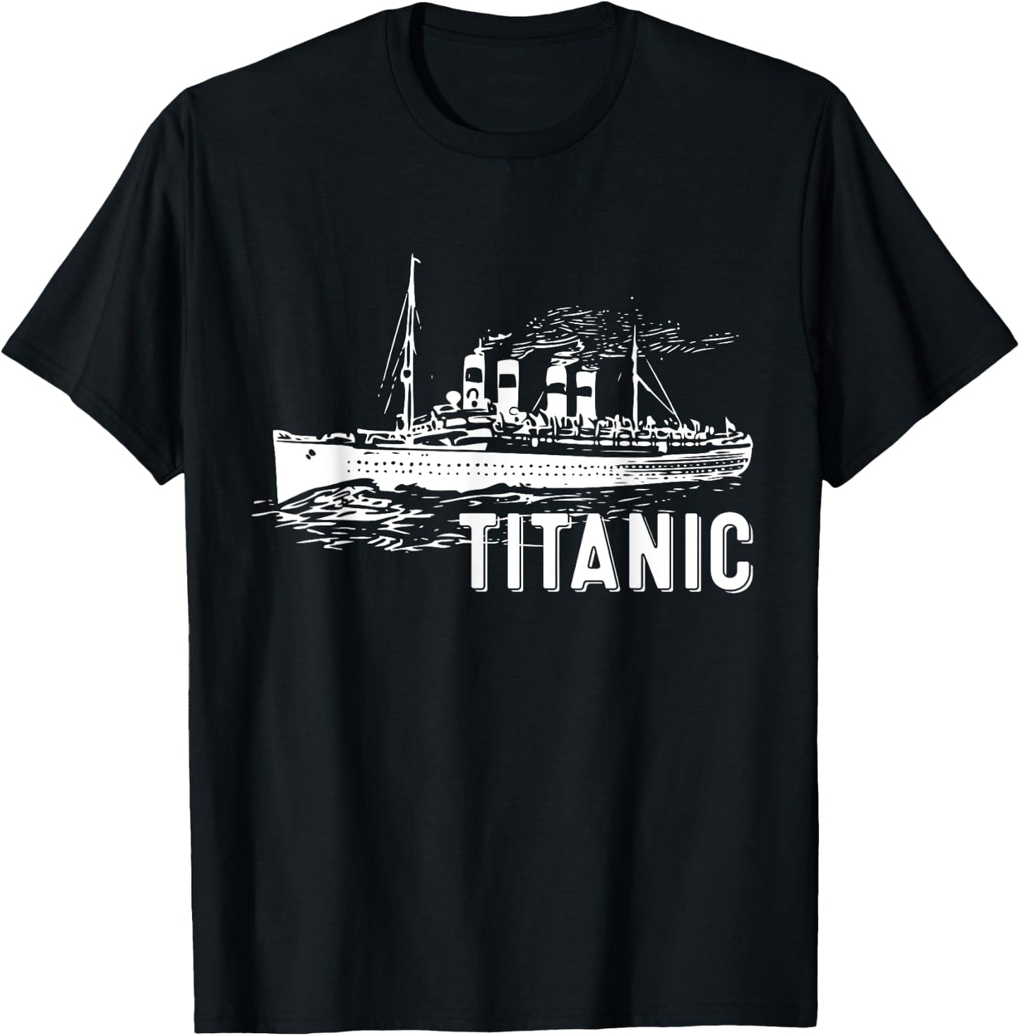 RMS Titanic Ship Perfect Gift Youth Vintage Titanic T-Shirt - T-Shirt | Black