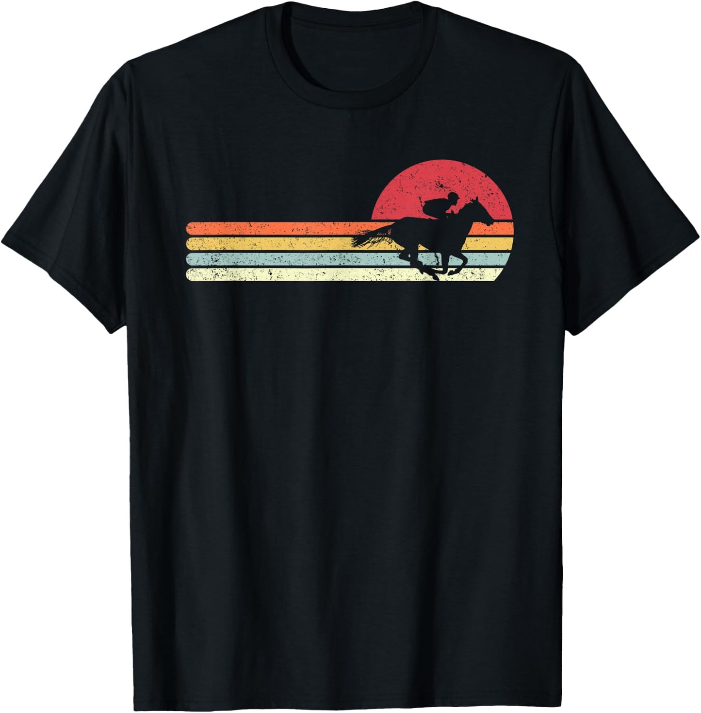 Horse Racing Shirt. Retro Style For Jockey T-Shirt - T-Shirt | Black