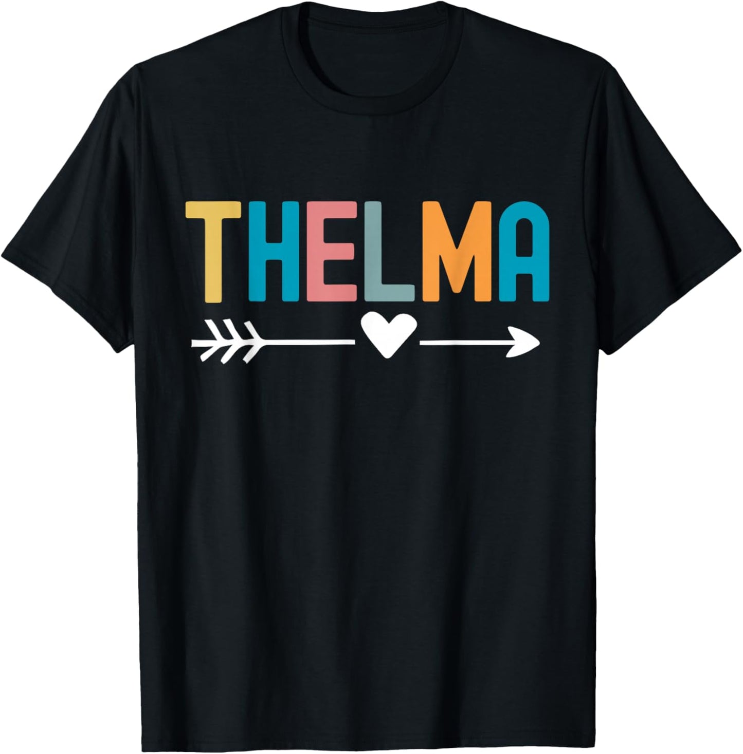 Thelma Retro Color Love Cute Matching Best Friends T-Shirt - T-Shirt | Black