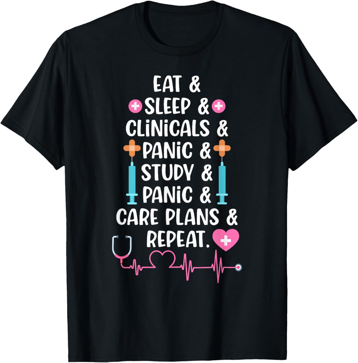 Nursing Student Future Nurse In Progress Nursing Degree T-Shirt - T-Shirt | Black