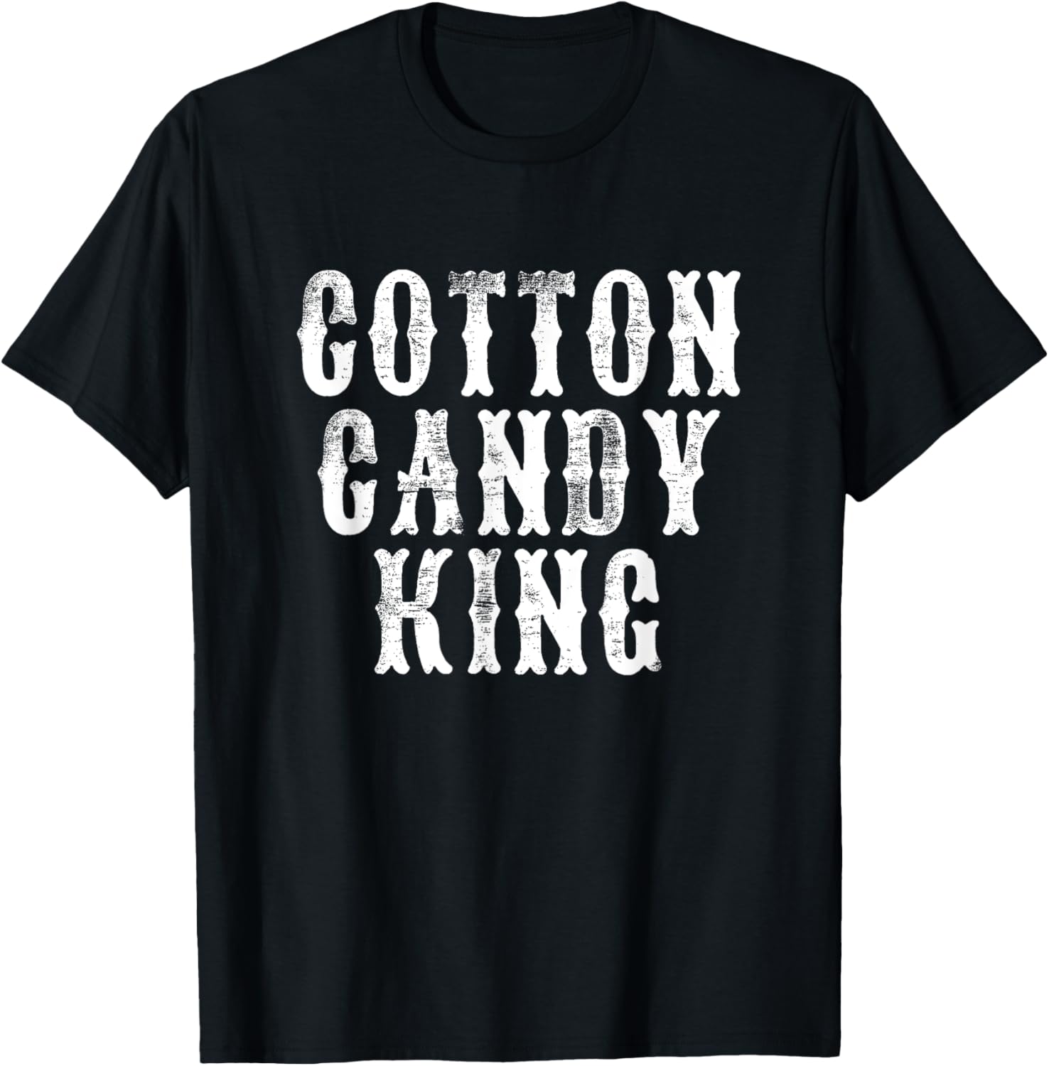 Cotton Candy King - Fun Carnival State Fair Amusement Park T-Shirt - T-Shirt | Black
