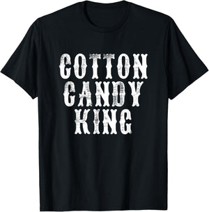 Cotton Candy King - Fun Carnival State Fair Amusement Park T-Shirt - T-Shirt | Black