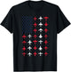 Plane Aviation Pilot Airplane Aircraft American Flag T-Shirt - T-Shirt | Black