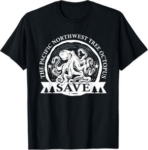 Northwest Pacific Tree Octopus The Save apparel T-Shirt - T-Shirt | Black