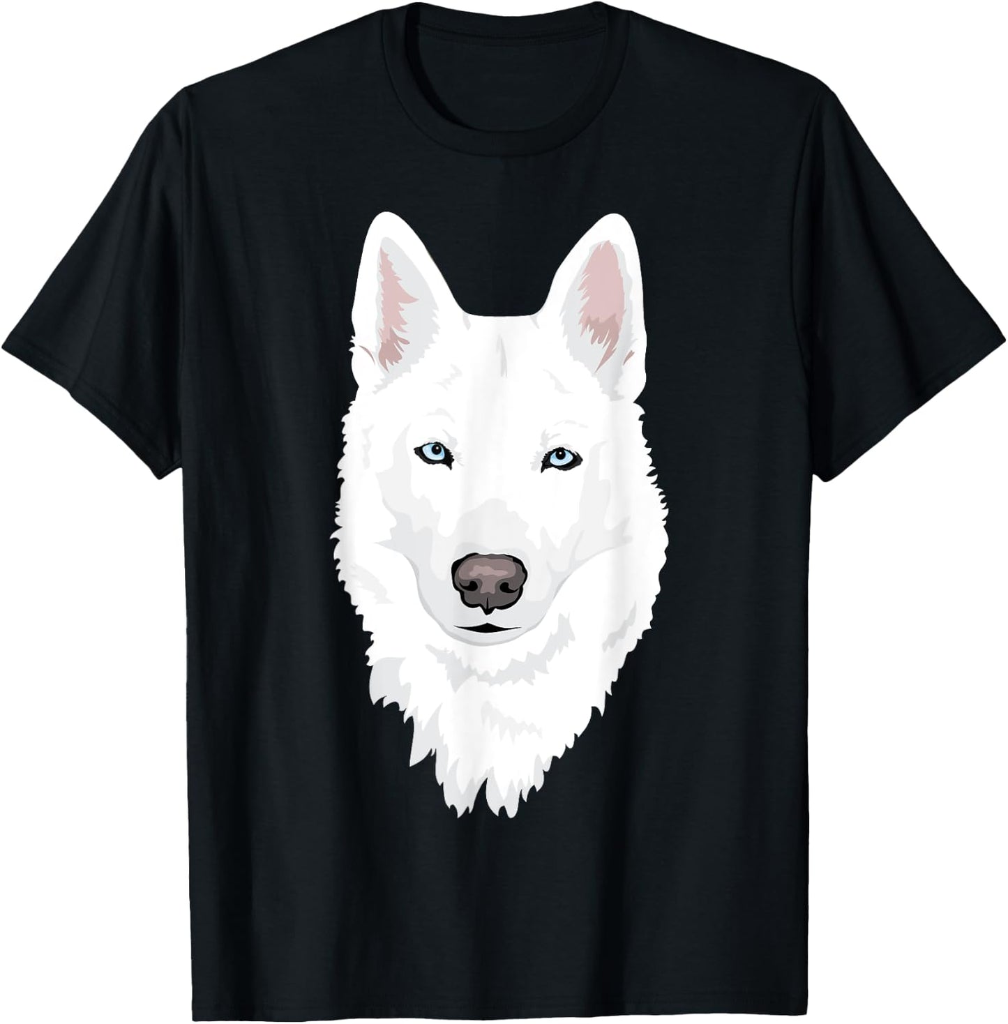 stunning white Siberian Husky - sweet white Snow dog T-Shirt - T-Shirt | Black