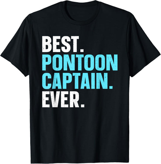 Pontoon Boat Captain Art Women Lake Pontooning Lover T-Shirt - T-Shirt | Black