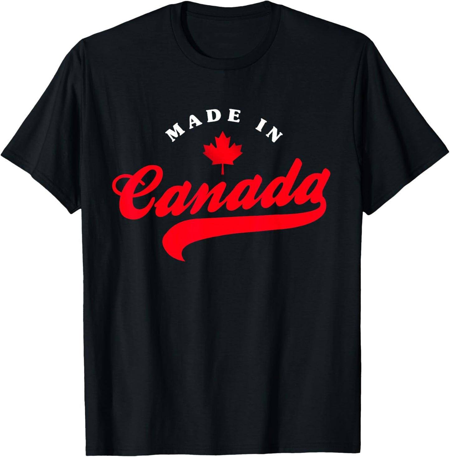 Made in Canada Patriotic Pride Vacation Travel Canadian Gift T-Shirt - T-Shirt | Black