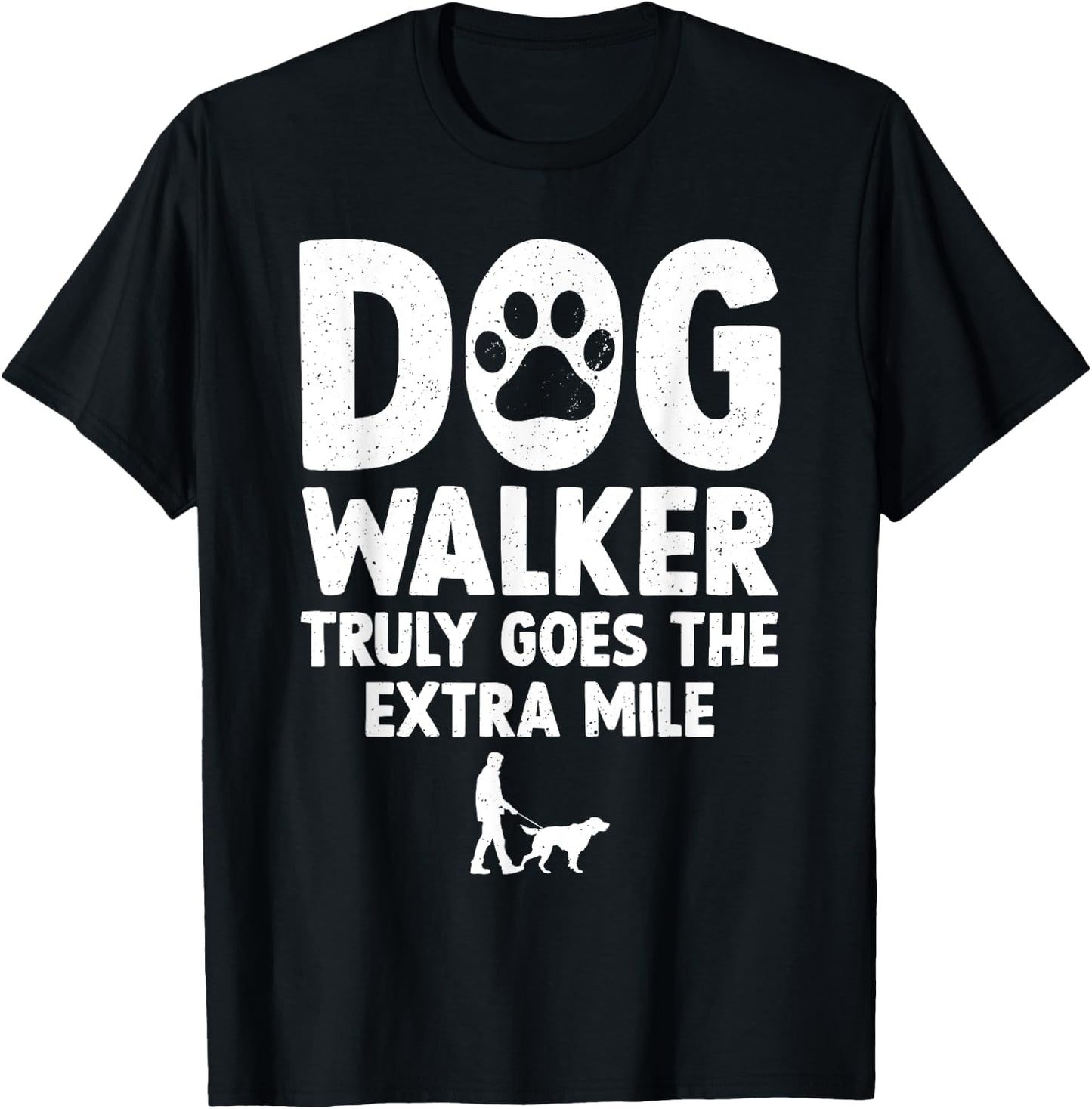 Cool Dog Walker Design Women Pet Walker Dog Walking T-Shirt - T-Shirt | Black