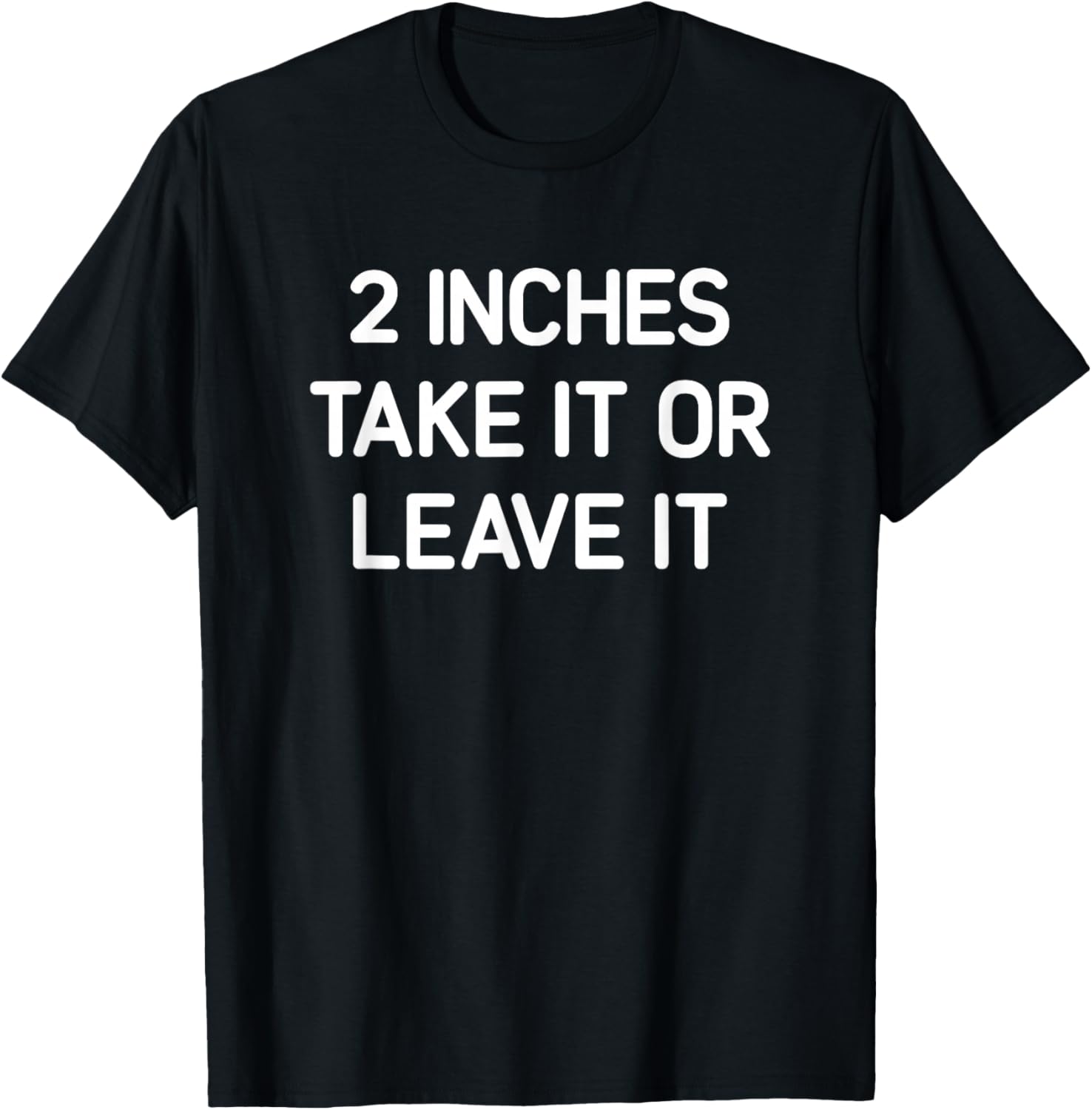 2 inches Take It Or Leave It, Funny, Jokes, Sarcastic T-Shirt - T-Shirt | Black