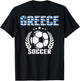 Greece Soccer Fans Jersey - Proud Greek Football Lovers T-Shirt - T-Shirt | Black