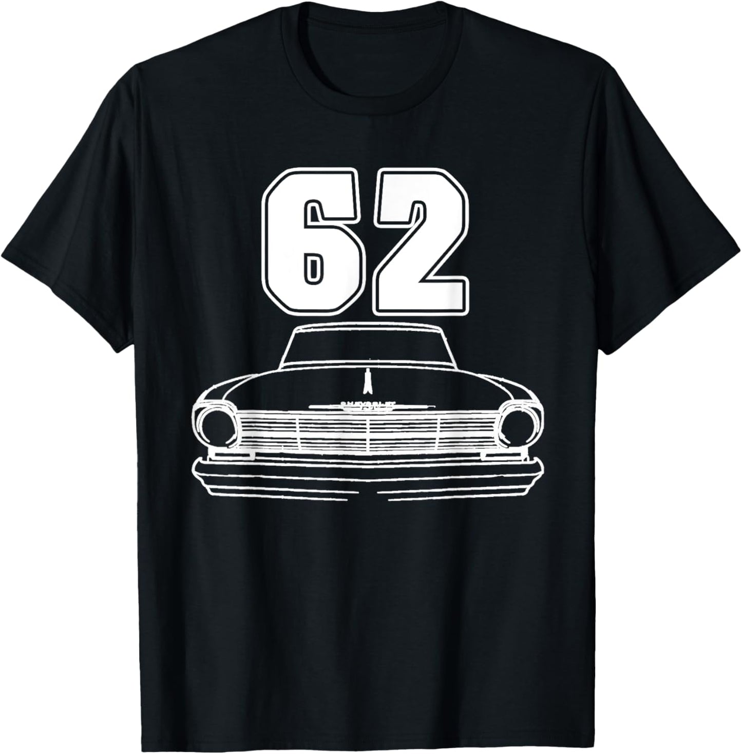 1962 62 Chevys Nova 2 Classic Car Old School Muscle Car T-Shirt - T-Shirt | Black