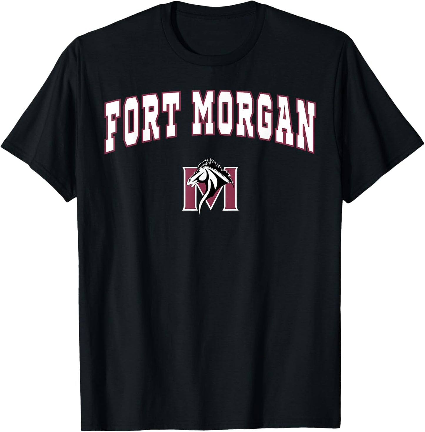 Fort Morgan High School Mustangs C2 T-Shirt - T-Shirt | Black