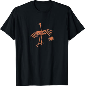 Petroglyph Crane and Sun T-Shirt - T-Shirt | Black